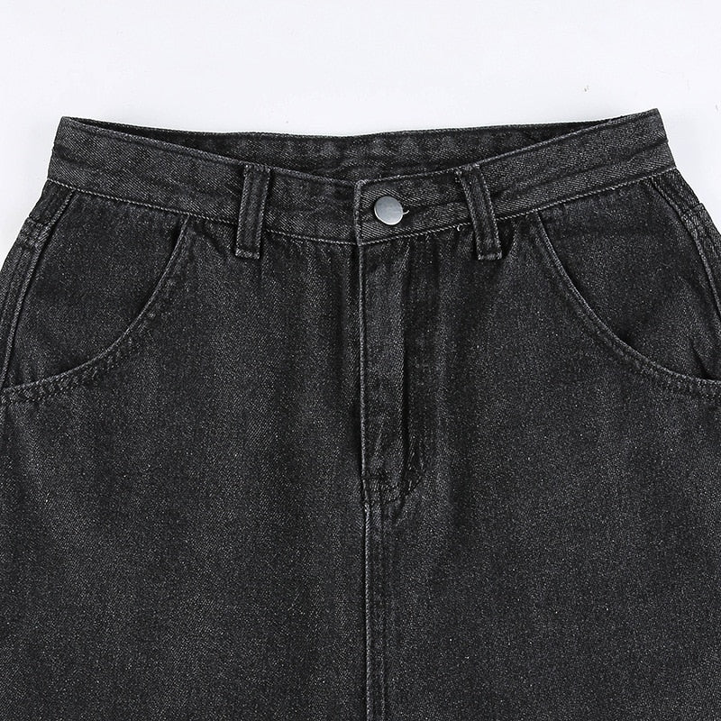 Butterfly Printed High Waist Jeans