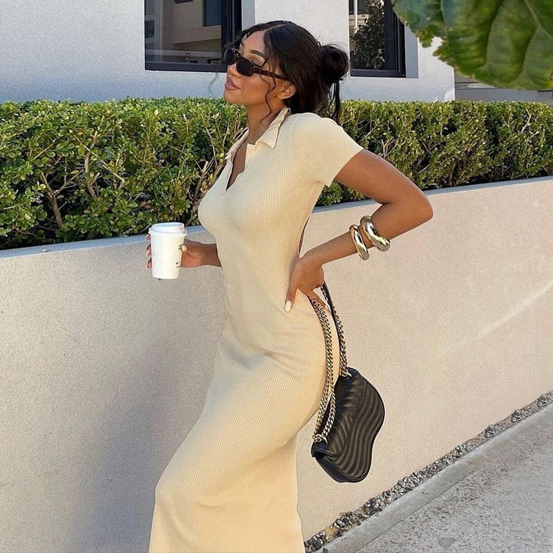 Backless Cut Out Tie Up Knitted dress