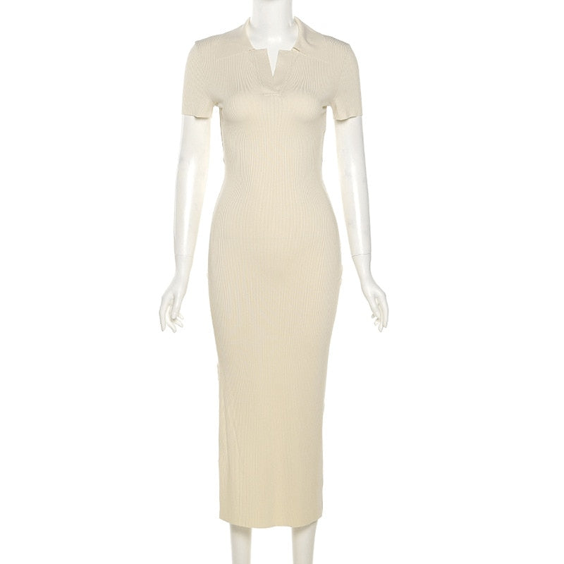 Backless Cut Out Tie Up Knitted dress