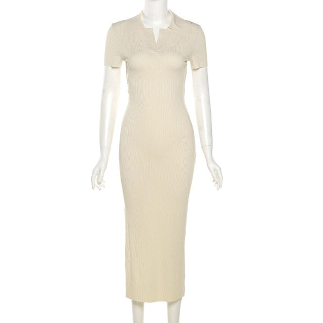 Backless Cut Out Tie Up Knitted dress