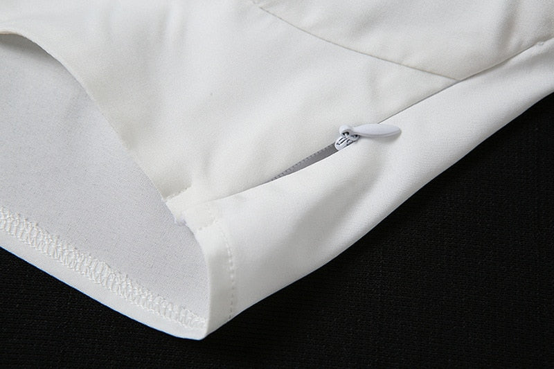 Backless Balloon Sleeve Crop Top