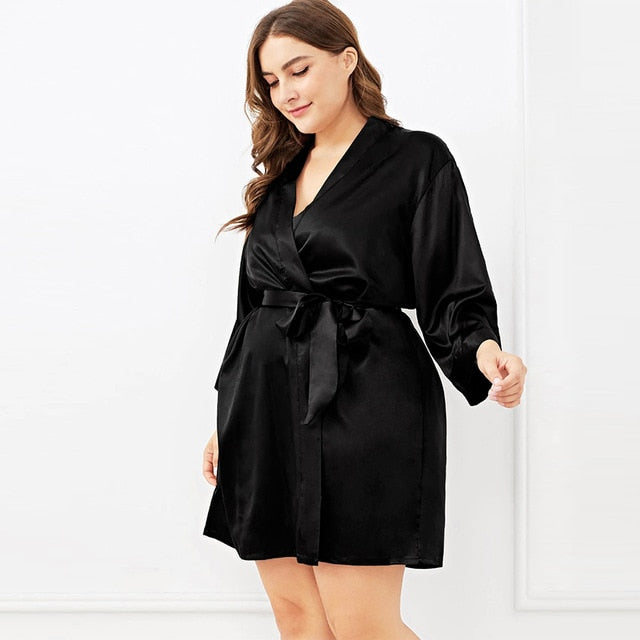 Simplicity Silk Robe Plus Size