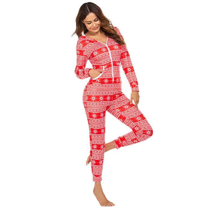 Christmas Onesies Long Sleeve O-Neck Printed Pajama