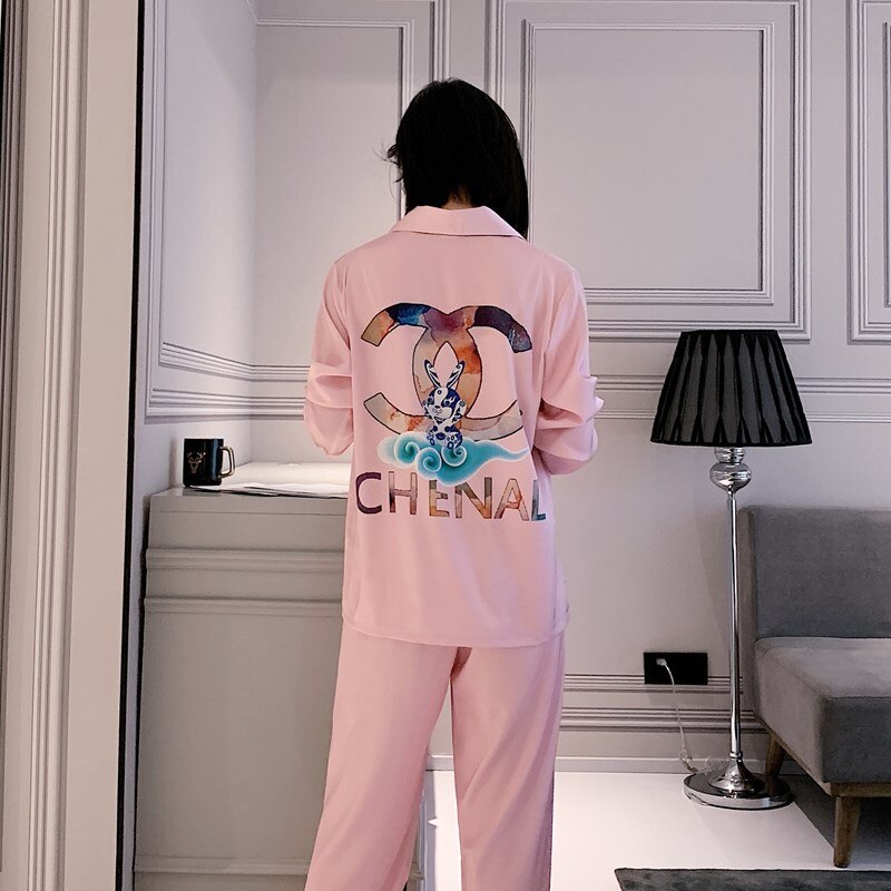 Chic Lapel Pajama Set