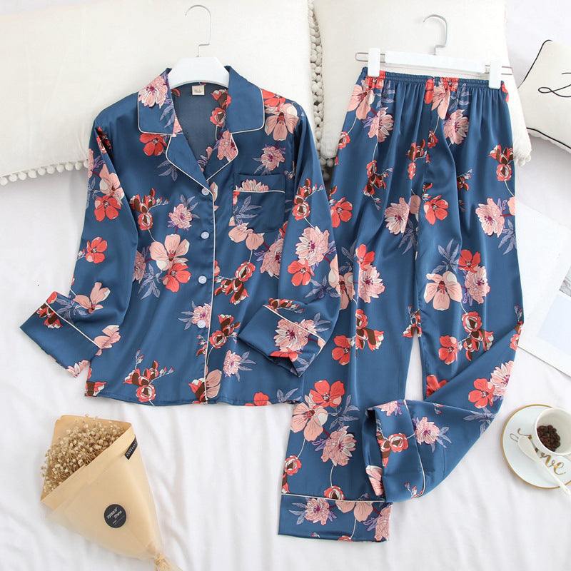 Long Sleeve Silk Pajamas