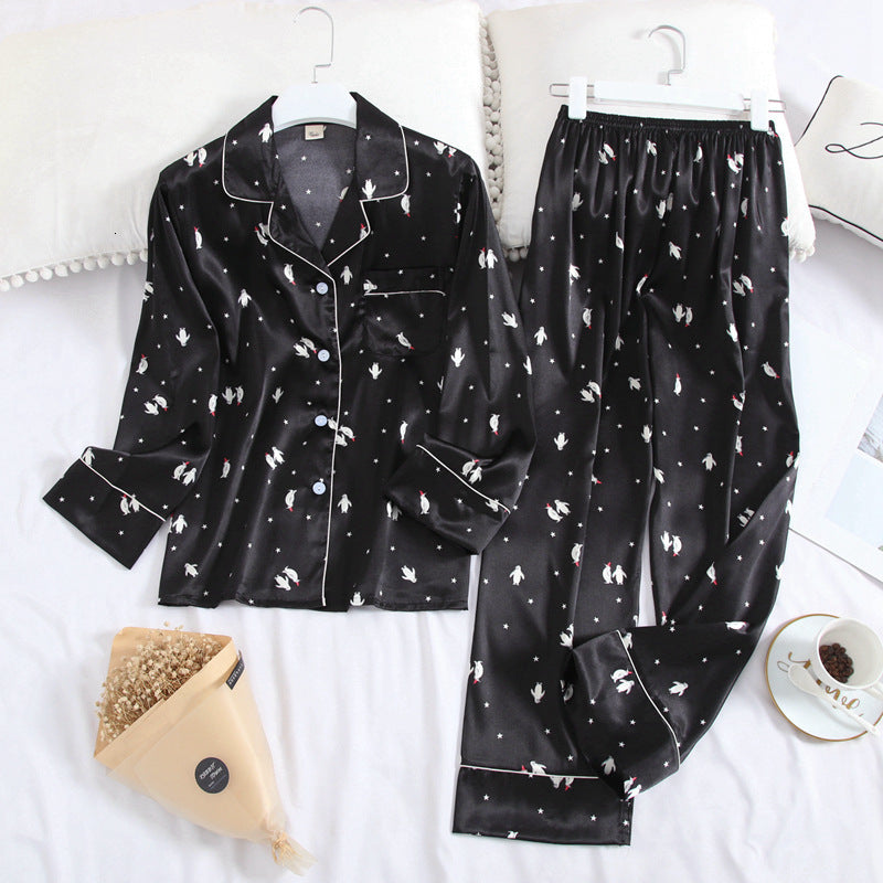 Long Sleeve Silk Pajamas