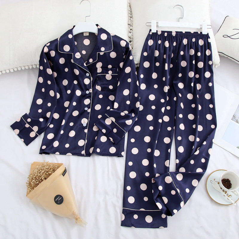 Long Sleeve Silk Pajamas