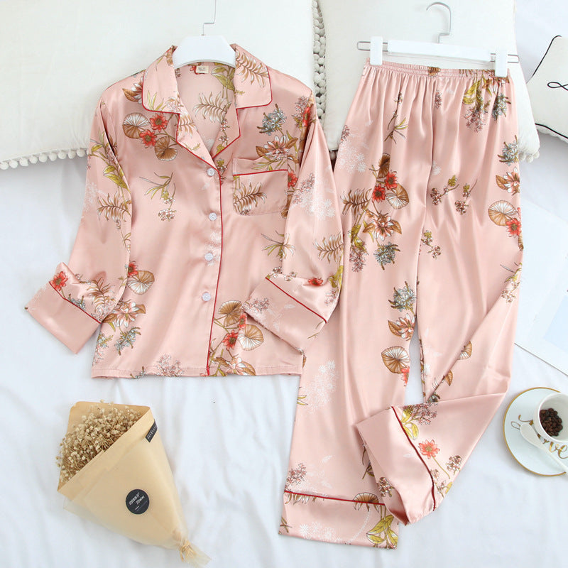 Long Sleeve Silk Pajamas