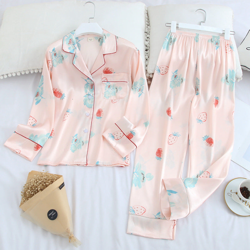 Long Sleeve Silk Pajamas