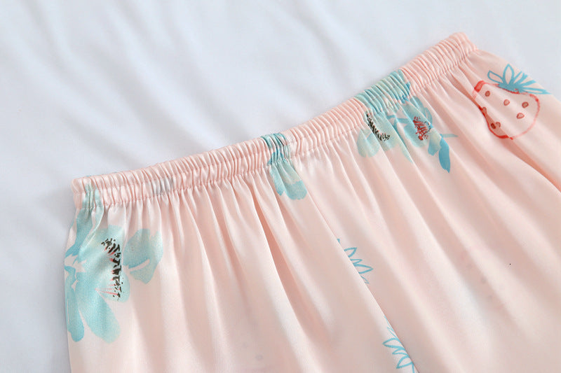 Long Sleeve Silk Pajamas