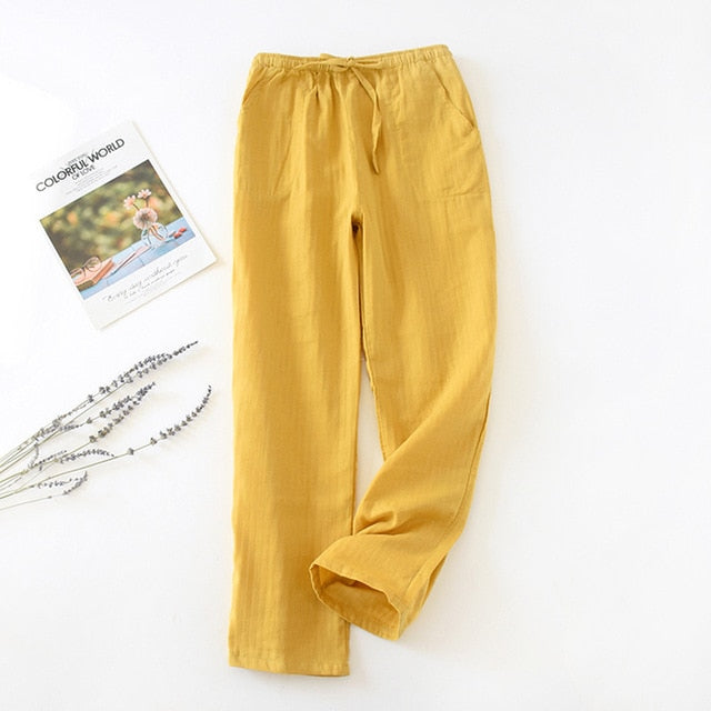 Yellow Cotton Pajama pant
