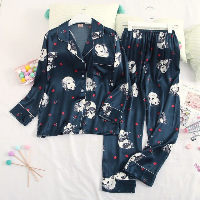 Panda Dreams Satin Pajama Set
