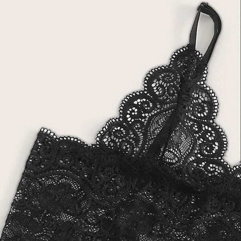 Lace Bralette with Bathrobe