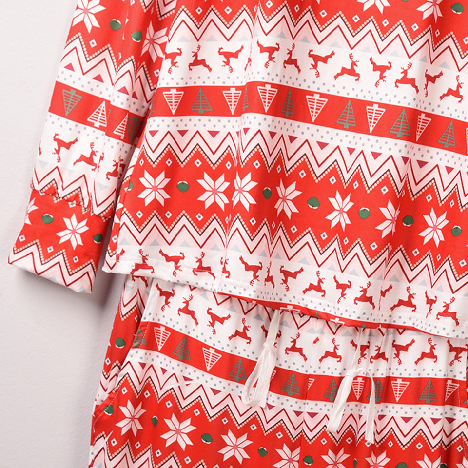 Christmas Pocket Long Sleeve Pajama