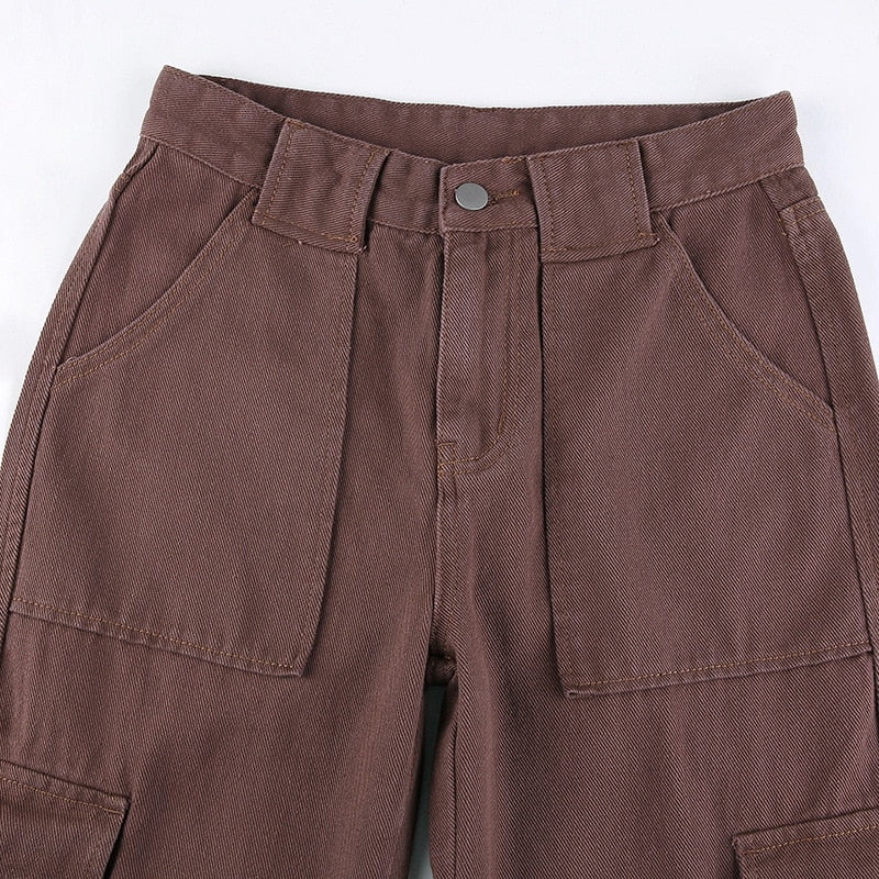 90s Streetwear Brown Vintage Baggy Jeans