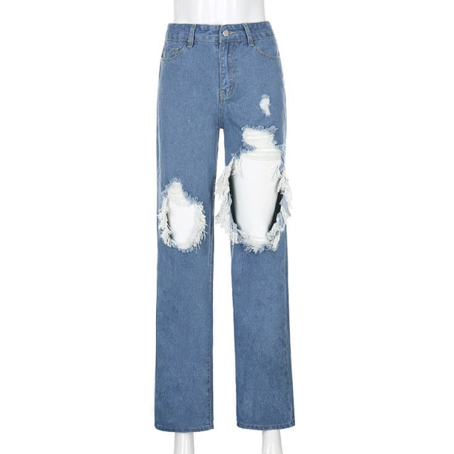 Ripped Baggy High waist Jeans