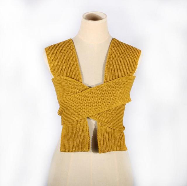 Multi Wrap Knitted Bandage crop top